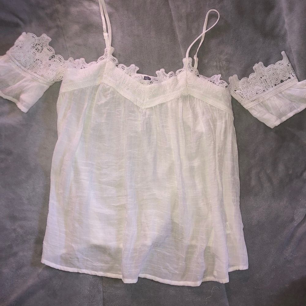 White Tank top with sleeves